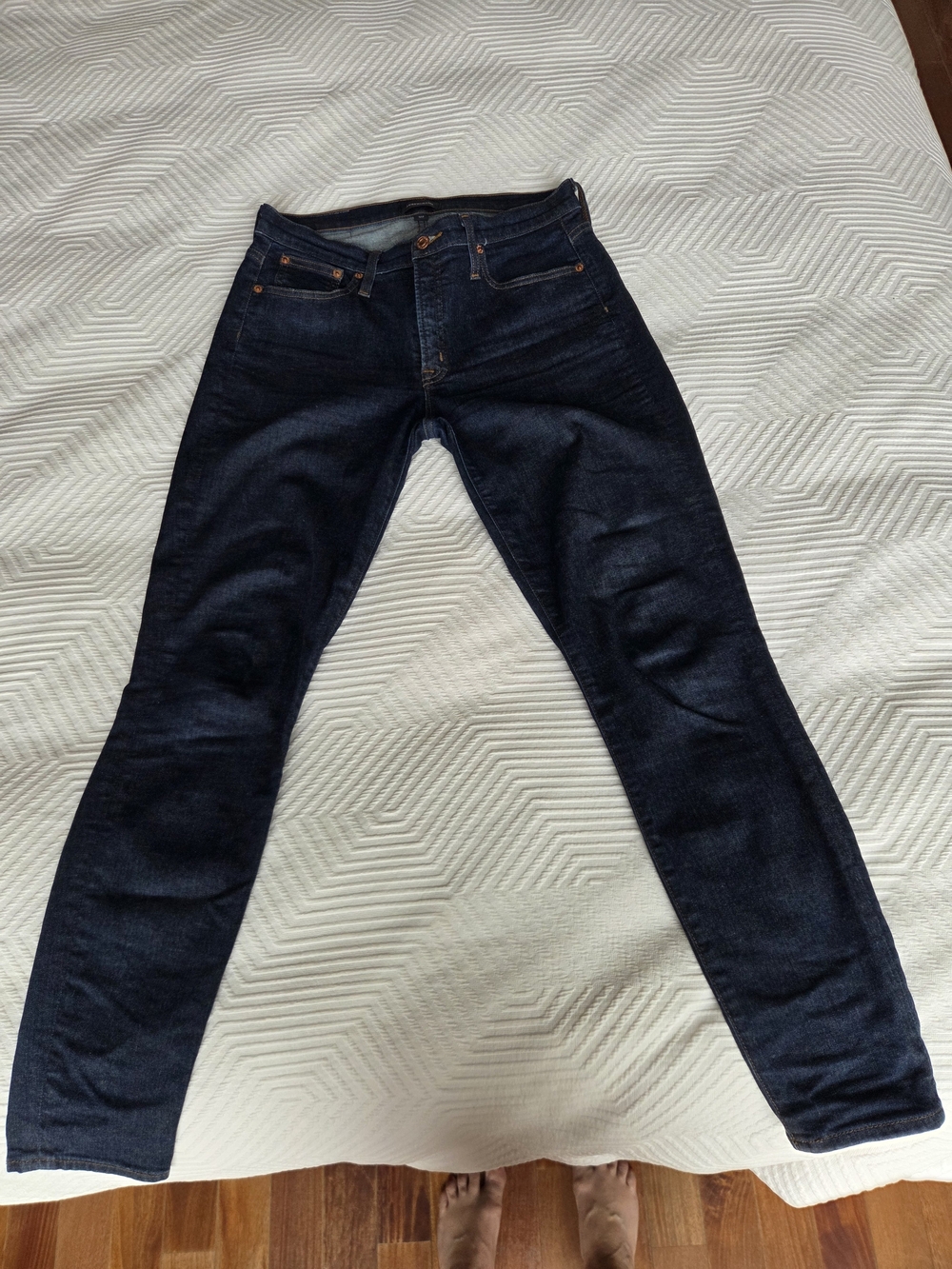 J. Crew Women's 8" Toothpick Jeans (8" rise, 30" inseam, Size 30, Classic Rinse)